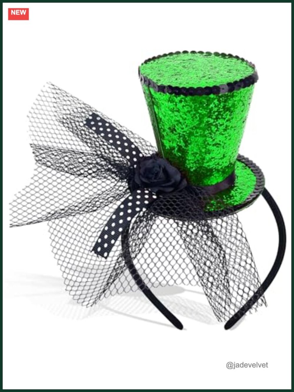 Mini Top Hat Headband Fascinator with Veil St. Patrick's Day Costume Accessory